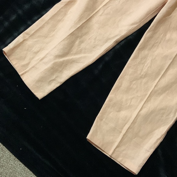 Palmetto’s vintage linen tapered leg high waist 80s peach pants 18/34 like new - Picture 3 of 11
